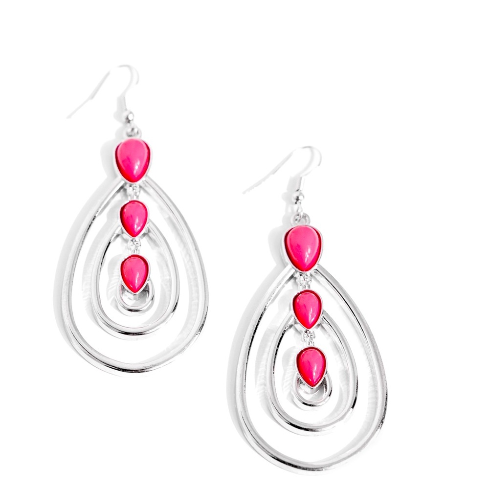 🆕Paparazzi Jewelry Earrings*💖*Sweat and TIERS-Pink-~Free Gift~